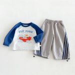 【80-130cm】トップスorパンツ ベビー カートゥーン お出かけに - 画像 (7)