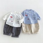 【80-130cm】シャツorパンツ 男の子 プリント お出かけに