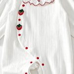 【66-90cm】ロンパース ベビー イチゴ柄 着せやすい - 画像 (11)
