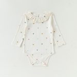 【66-90cm】ロンパース ベビー フリル 長袖 シンプル - 画像 (6)