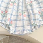 【66-90cm】ロンパース ベビー チューリップ チェック - 画像 (9)