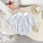 【66-90cm】ロンパース ベビー チューリップ チェック - 画像 (6)