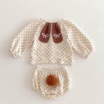 【66-100cm】トップス&ブルマ ベビー ウサギ ドット キュート - 画像 (12)