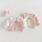 【73-120cm】トップスorパンツ ベビー どうぶつ刺繍 ニット - 画像 (5)