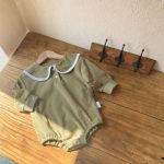 【66-90cm】ロンパース ベビー スクール風 ビッグカラー - 画像 (10)