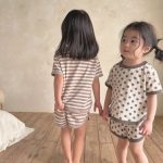 【73-100cm】セットアップ ベビー ボーダー ドット - 画像 (10)