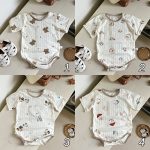 【66-90cm】ロンパース ベビー カートゥーン柄 メッシュ 通気性 - 画像 (3)