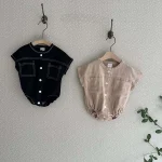 【60-90cm】ロンパース ベビー 韓国風 ポケット付き デニム - 画像 (2)