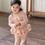 【73-100cm】セットアップ ベビー リボン ニット スウィート - 画像 (9)