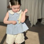【80-130cm】トップスorショートパンツ 女の子 蝶結び 刺繍 シンプル - 画像 (4)