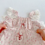 【66-140cm】ロンパースor ワンピース ベビー 小花柄 フリルスリーブ - 画像 (24)