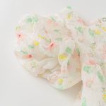 【73-90cm】ロンパース ベビー パフスリーブ 花柄 - 画像 (6)