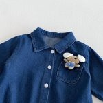 【66-90cm】ロンパース ベビー ポケット付き デニム - 画像 (9)