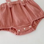 【80-90cm】ロンパース ベビー リボン結び 小花柄 - 画像 (13)