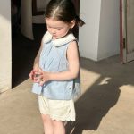 【80-130cm】トップスorショートパンツ 女の子 蝶結び 刺繍 シンプル - 画像 (3)