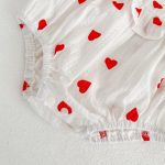 【66-100cm】ロンパースorワンピース ベビー 姉妹服 ハート - 画像 (18)