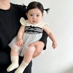 【66-100cm】ロンパースorワンピース ベビー カラーバリチェック - 画像 (7)