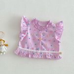 【73-100cm】トップス ベビー フリルスリーブ おしゃれ - 画像 (10)