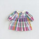 【73-110cm】ワンピース ベビー カラフル チェック - 画像 (4)