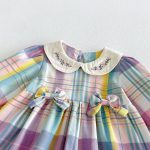 【73-110cm】ワンピース ベビー カラフル チェック - 画像 (14)