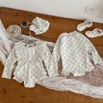 【90-140cm】水着 フローラル柄 レース フリル付き - 画像 (9)