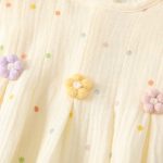 【66-90cm】ロンパース ベビー ドット 花柄 フリル - 画像 (5)