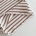 【80-130cm】セットアップ キッズ服 ボーダー ワッフル - 画像 (19)
