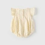 【66-90cm】ロンパース ベビー ドット 花柄 フリル - 画像 (4)