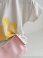 【66-100cm】セットアップ ベビー フラワー プリント - 画像 (13)