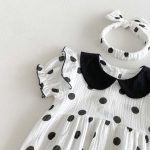【66-90cm】ロンパース ベビー 可愛い ドット - 画像 (9)