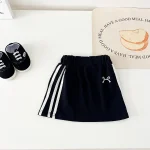 【80-130cm】セットアップ ベビー リボン スカート シンプル - 画像 (16)