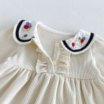 【73-110cm】ワンピース ベビー 折り襟 トレンド - 画像 (14)