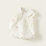 【66-90cm】ロンパース ベビー ハート ドット フリル - 画像 (5)