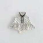 【66-90cm】ロンパース ベビー ドット ワンピース風 - 画像 (9)