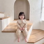 【66-90cm】オールインワン ベビー フラワー柄 折り襟 - 画像 (10)