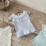 【73-100cm】トップス ベビー レース フリル襟付き ノースリーブ - 画像 (11)