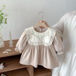 【73-110cm】ワンピース ベビー レトロ 刺繡 - 画像 (7)