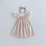 【66-140cm】ロンパースor ワンピース ベビー 小花柄 フリルスリーブ - 画像 (13)