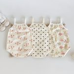 【66-100cm】ロンパース ベビー プリント キャミソール