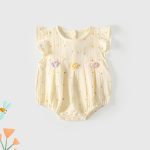 【66-90cm】ロンパース ベビー ドット 花柄 フリル - 画像 (3)