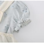 【73-100cm】ワンピースセット ベビー 可愛い パフスリーブ - 画像 (7)