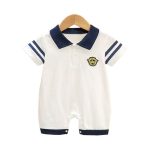 【66-90cm】半袖ロンパース ベビー セーラー風 - 画像 (10)