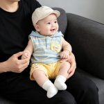 【73-100cm】セットアップ ベビー ノースリーブ ボーダー - 画像 (2)