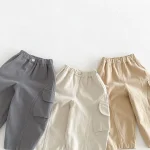 【80-130cm】パンツ ベビー ポケット付き ロング 無地 - 画像 (18)