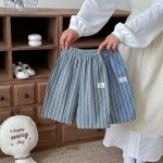 【80-120cm】ワイドパンツ 男の子 ストライプ 薄手 - 画像 (7)