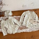【90-140cm】水着 フローラル柄 レース フリル付き - 画像 (4)