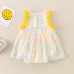 【66-90cm】ロンパース ベビー キイロ花 ノースリーブ - 画像 (5)