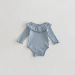 【66-90cm】ロンパース ベビー フリル襟 シンプル - 画像 (12)