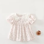 【73-100cm】ワンピース ベビー フラワー柄 フリル - 画像 (3)