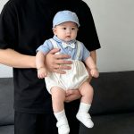 【66-90cm】ロンパース ベビーレイヤードチェックロンパース - 画像 (8)